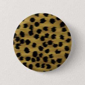 Chapa Redonda De 5 Cm Modelo negro y de oro de la impresión del guepardo