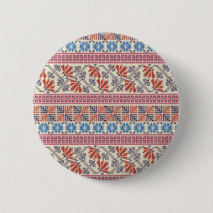 Chapa Redonda De 5 Cm Modelo palestino del bordado
