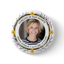 Modern Floral Forever in our Hearts Photo