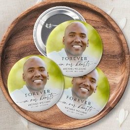 Chapa Redonda De 5 Cm Modern Memorial Funeral Photo Keepsake