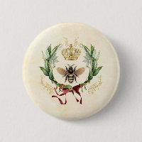 Moderna Abeja Botánica Vintage
