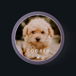 Chapa Redonda De 5 Cm Moderna, sencilla y elegante foto de un Mascota de<br><div class="desc">Este diseño sencillo y clásico está compuesto por una tipografía sans serif y añada una foto personalizado de su mascota.</div>