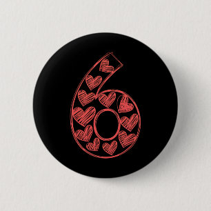 Chapa Redonda De 5 Cm Moderno 67 Boceto Corazón Emparejamiento 6 San Val