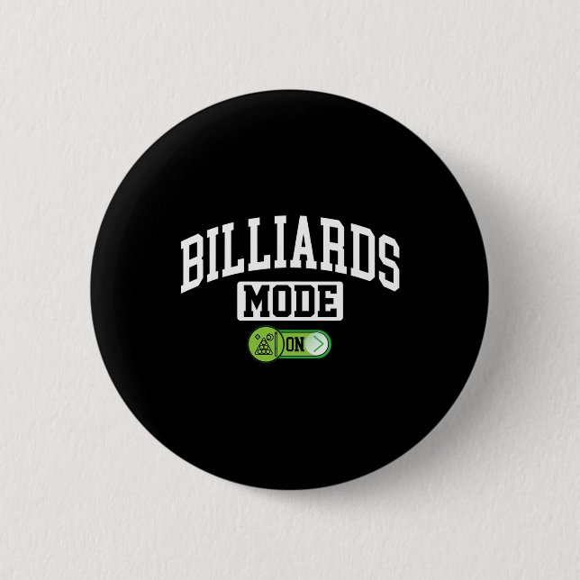 Chapa Redonda De 5 Cm Modo Billiards activado - Funny Billiard Pool Play (Anverso)
