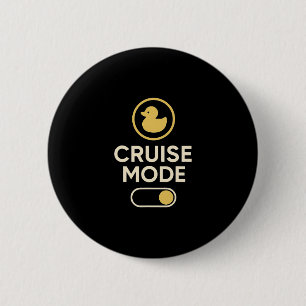 Chapa Redonda De 5 Cm Modo Crucero Toggle Pato Vibraciones de Vacaciones