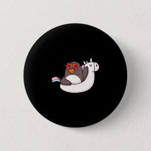 Chapa Redonda De 5 Cm Modo de vacaciones animal pingüino lindo amante fa