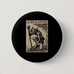 Chapa Redonda De 5 Cm Modo duende Goblincore Estética Vintage Divertido