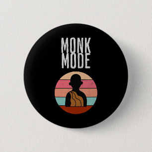 Chapa Redonda De 5 Cm Modo Monje, Zen y Yoga, Meditación, budista, Retro