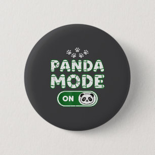 Chapa Redonda De 5 Cm Modo Panda Activado Divertido Dueño Amante Oso Ani