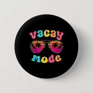 Chapa Redonda De 5 Cm Modo Vacay Vibes De Verano Sungles Retro Cute Chic