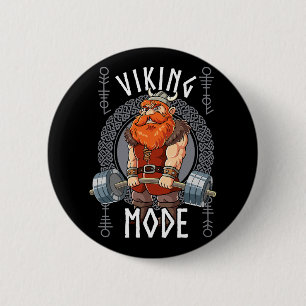 Chapa Redonda De 5 Cm Modo Viking Gym Bodybuilding
