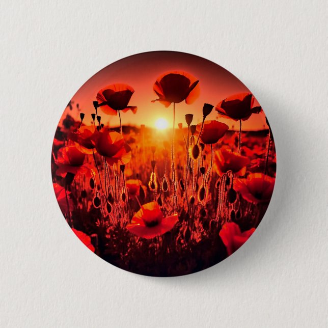 Chapa Redonda De 5 Cm Mohn im Gegenlicht (Anverso)