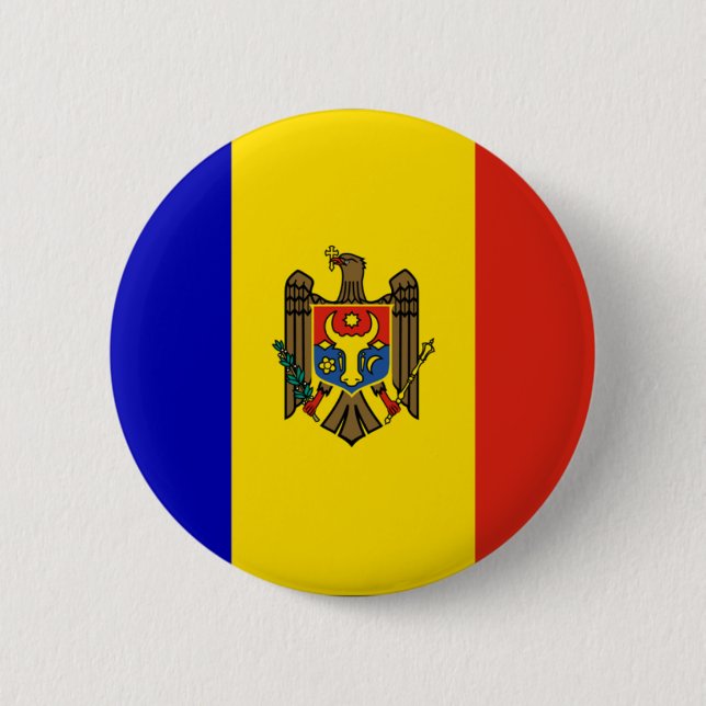 Chapa Redonda De 5 Cm Moldavia (Anverso)