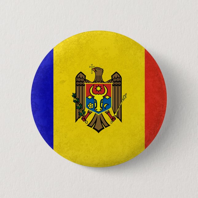 Chapa Redonda De 5 Cm Moldavia (Anverso)