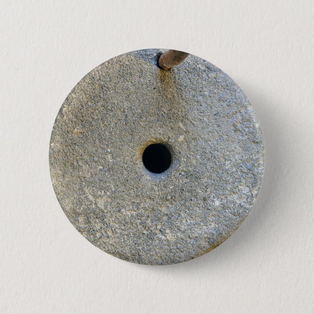 Chapa Redonda De 5 Cm molino de molino de piedra harina trigo cereal gri (Anverso)