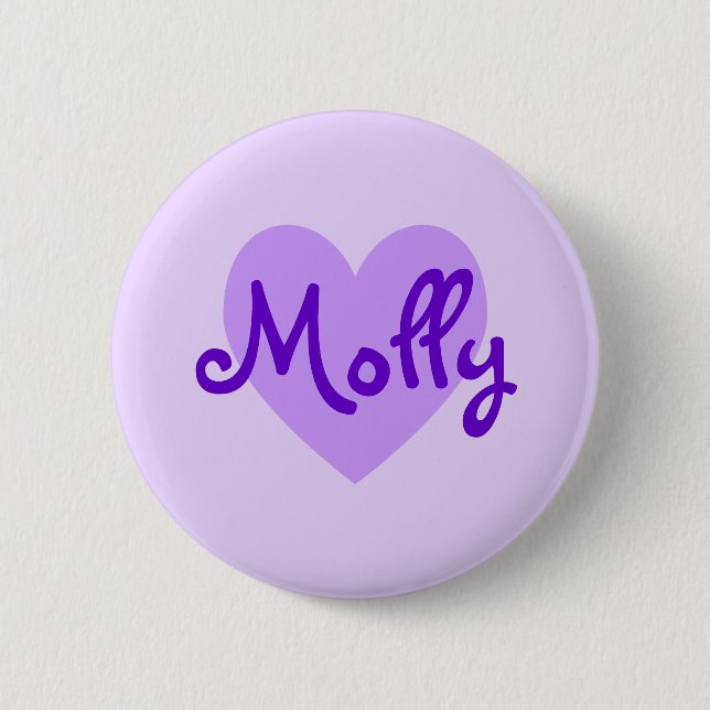 Chapa Redonda De 5 Cm Molly en morado (Anverso)