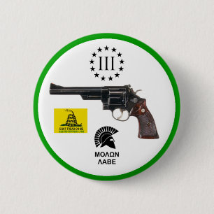 CHAPA REDONDA DE 5 CM MOLON LABE