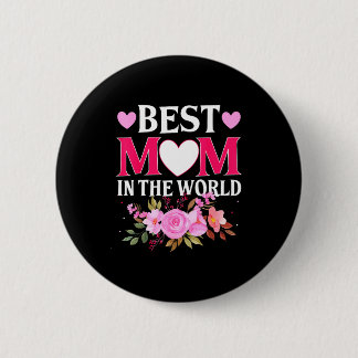 Chapa Redonda De 5 Cm Mom in the world mommy floral mother's day cute mo