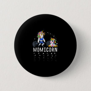 Chapa Redonda De 5 Cm Momicorn Unicorn Mamá Fitness Gimnasio Levantamien