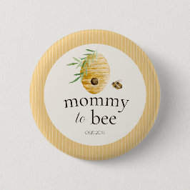 Chapa Redonda De 5 Cm Mommy To Bee Bumblebee Baby Shower Family Pin
