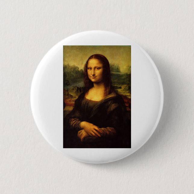 Chapa Redonda De 5 Cm Mona Lisa (Anverso)