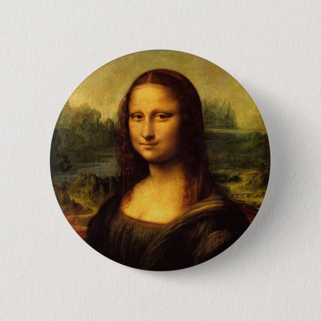 Chapa Redonda De 5 Cm Mona Lisa (Anverso)