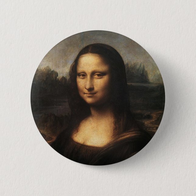 Chapa Redonda De 5 Cm Mona Lisa (Anverso)