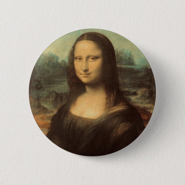 Chapa Redonda De 5 Cm Mona Lisa (Anverso)