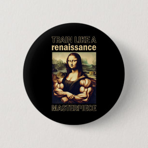 Chapa Redonda De 5 Cm Mona Lisa Bodybuilding Musc Gym Halterofilia Wo