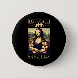 Chapa Redonda De 5 Cm Mona Lisa Bodybuilding Musc Gym Halterofilia Wo