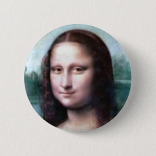 Chapa Redonda De 5 Cm Mona Lisa de Leonardo da Vinci
