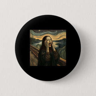 Chapa Redonda De 5 Cm Mona Lisa El Grito Vestuario De Halloween Arte Fie