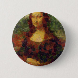 Chapa Redonda De 5 Cm Mona Lisa Lettuce Bella Artes Vegan Spoof