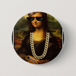 Chapa Redonda De 5 Cm Mona Lisa Thug Life Art Life