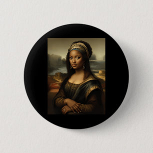 Chapa Redonda De 5 Cm Mona negra Lisa African American Black History Mon