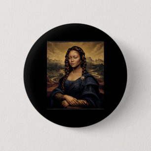 Chapa Redonda De 5 Cm Mona Negra Lisa Historia Negra Reina Africana
