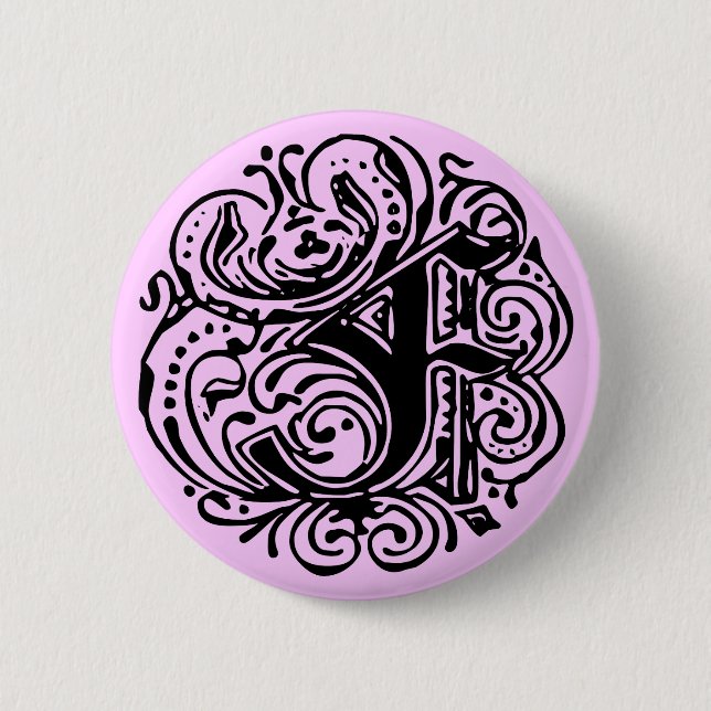 Chapa Redonda De 5 Cm Monarquia "F" (Anverso)