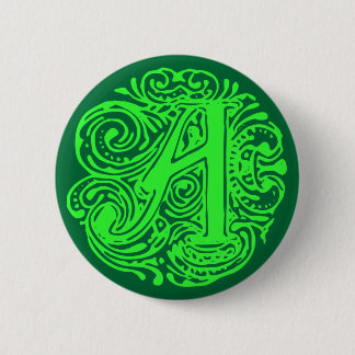 Chapa Redonda De 5 Cm Monarquia Verde "A"