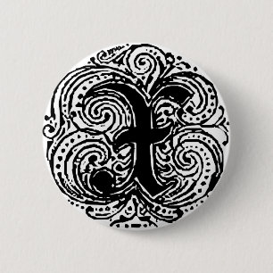 Chapa Redonda De 5 Cm Monarquia "X"