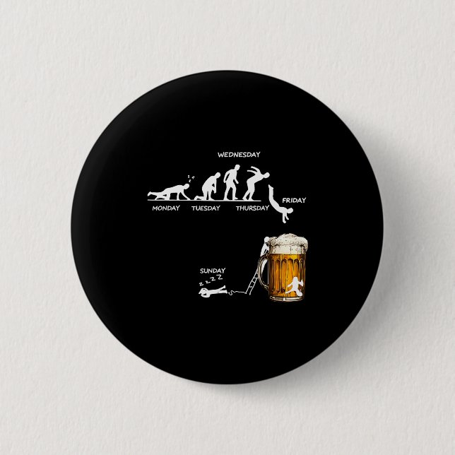 Chapa Redonda De 5 Cm Monday Tuesday Thursday Friday Saturday Sunday Bee (Anverso)