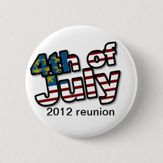 Chapa Redonda De 5 Cm Moneda de Reunión Personalizada del 4 de Julio