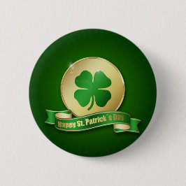 Chapa Redonda De 5 Cm Moneda de San Patricio Shamrock