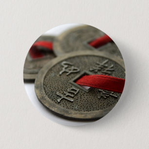 Chapa Redonda De 5 Cm Monedas chinas de la buena suerte