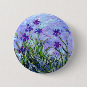 Chapa Redonda De 5 Cm Monet Lilac Irises