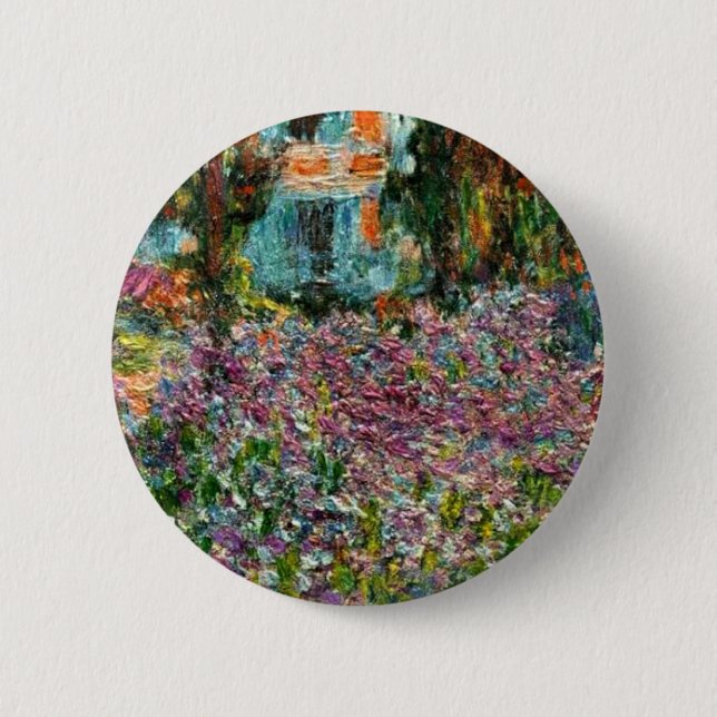 Chapa Redonda De 5 Cm Monet The Artist's Garden at Giverny (Anverso)