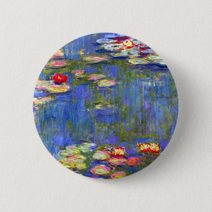 Chapa Redonda De 5 Cm Monet Water Lilies