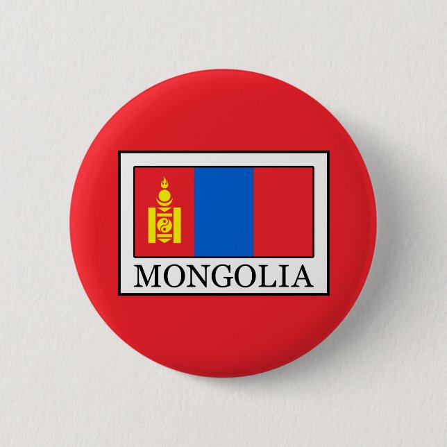 Chapa Redonda De 5 Cm Mongolia (Anverso)