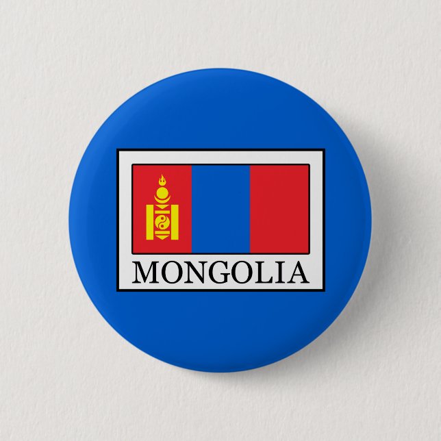 Chapa Redonda De 5 Cm Mongolia (Anverso)