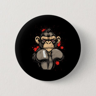 Chapa Redonda De 5 Cm Mono de boxeo de Guay: disfraz