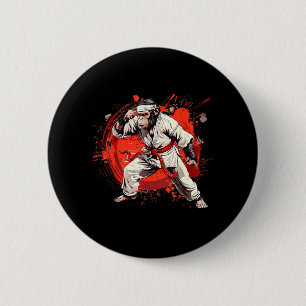 Chapa Redonda De 5 Cm Mono de Judo Jiu-Jitsu Kung Fu Taekwondo MMA
